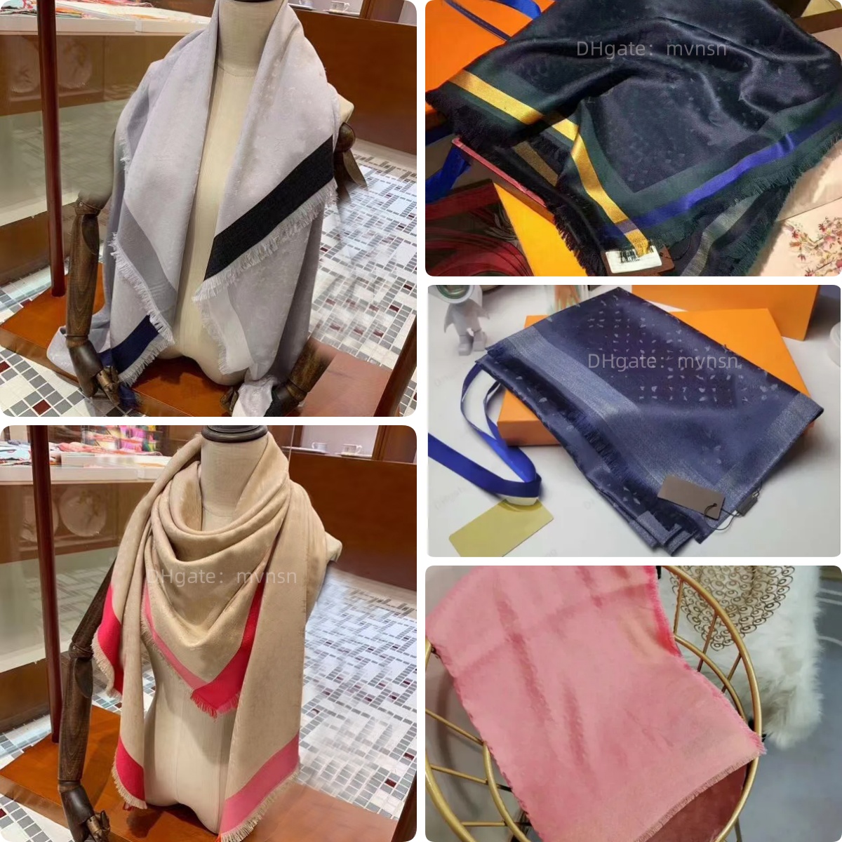 Scarf designer scarf luxury cashmere scarf high quality thick shawl women silk scarf fashion long winter warm pashmina wraps with Tassel Bufanda Fou