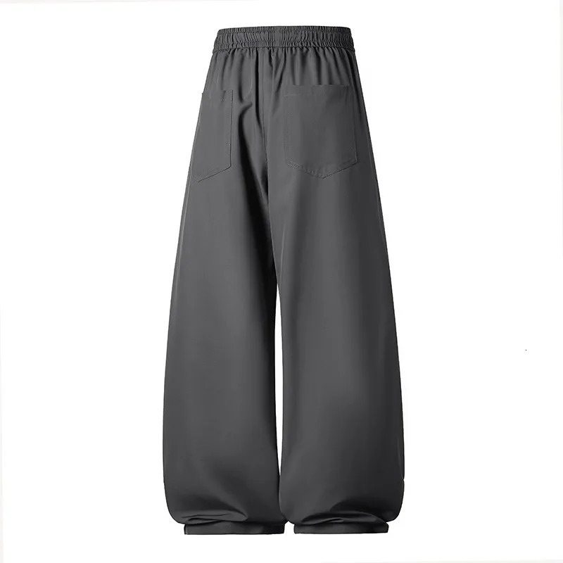 Mens Wide Pants Oversize Sports Streetwear Solid Color Sweatpants Summer Male Breathable Loose Trousers Streetwear Jogger Pants 250801