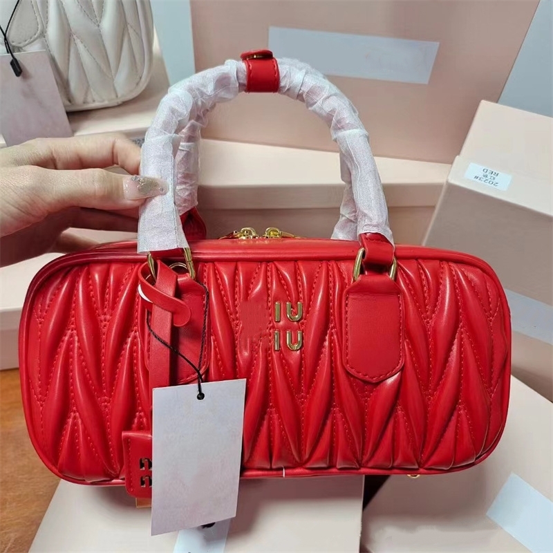 Bowling Bag Women's handbag Satchel designer bag Quilted Crossbody Bowling Bag Boston bag Pleated shoulder bag Cross Body bag Purse Clutch Mini