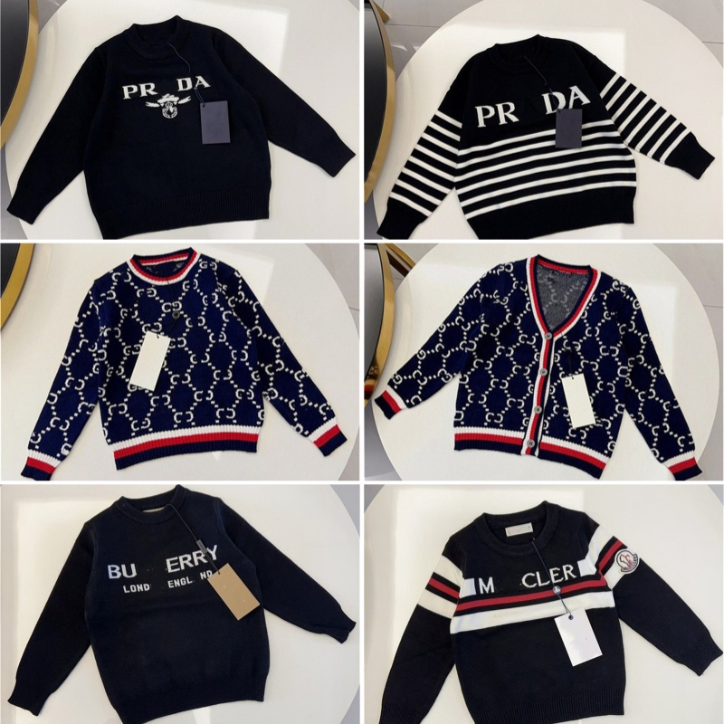 Designer sweater Cardigan Winter Warm Boys Girls knit hoodie Baby Hoodie Fashion letter hooded sweater Size 90cm-150cm D03