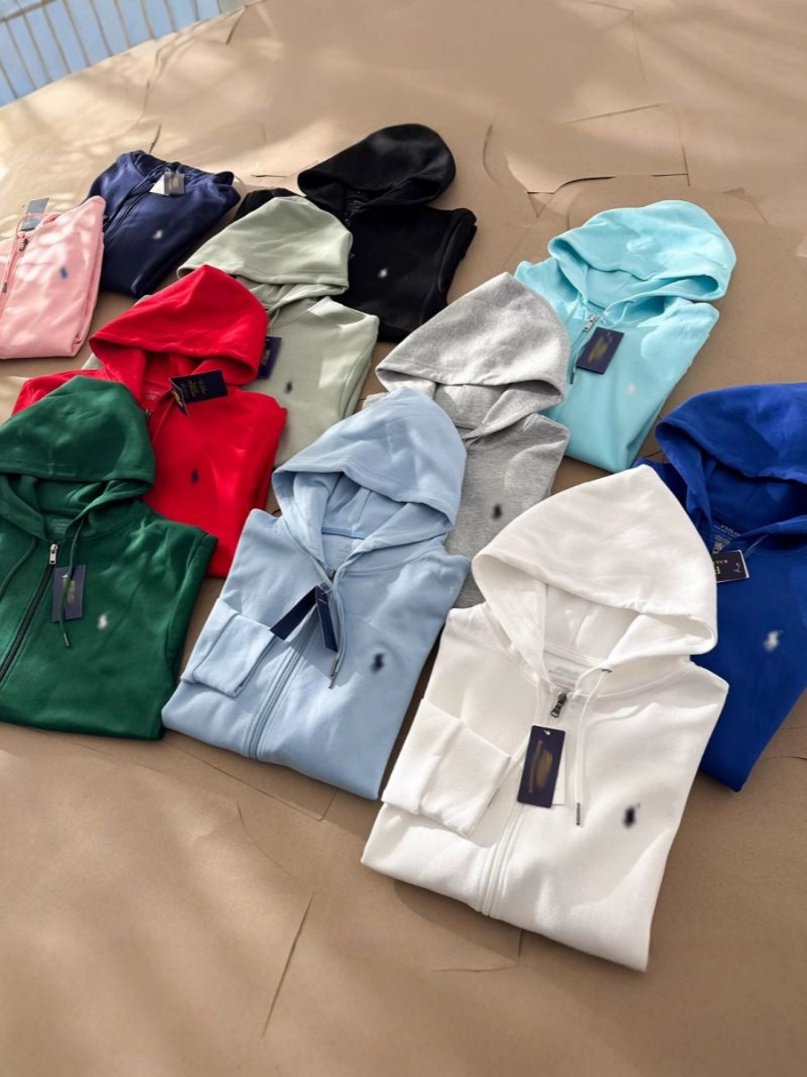 Polos Tracksuits Mens Sports hoodies Designer Embroidery horse Pony Tech fleece jacket sweatsuit Trousers Pants Zip Up Hooded Sweater jumper Running