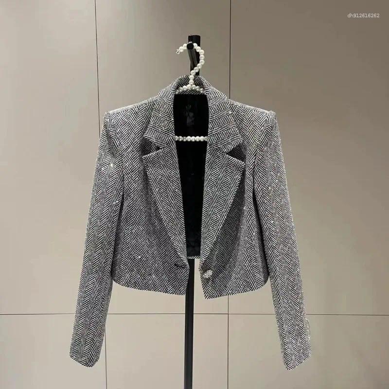 Women's Jackets French Short Jacket 2025 Spring Retro Fashion Long-sleeved Cardigan Top