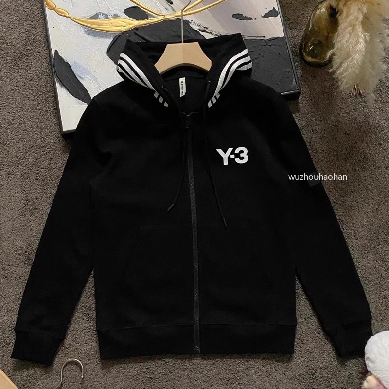 Sports Jacket Mens Autumn and Winter y3 Striped Loose Casual Zipper Cardigan Jacket Y1289