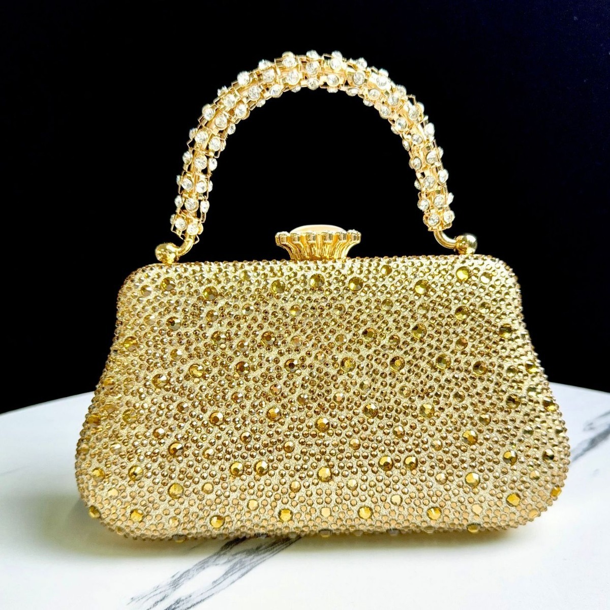 Free Shipping Designer Luxury New Exquisite Evening Bag With Diamonds, Clutch For Women, Matching With Qipao, Socialite Banquet Crossbody Handbag