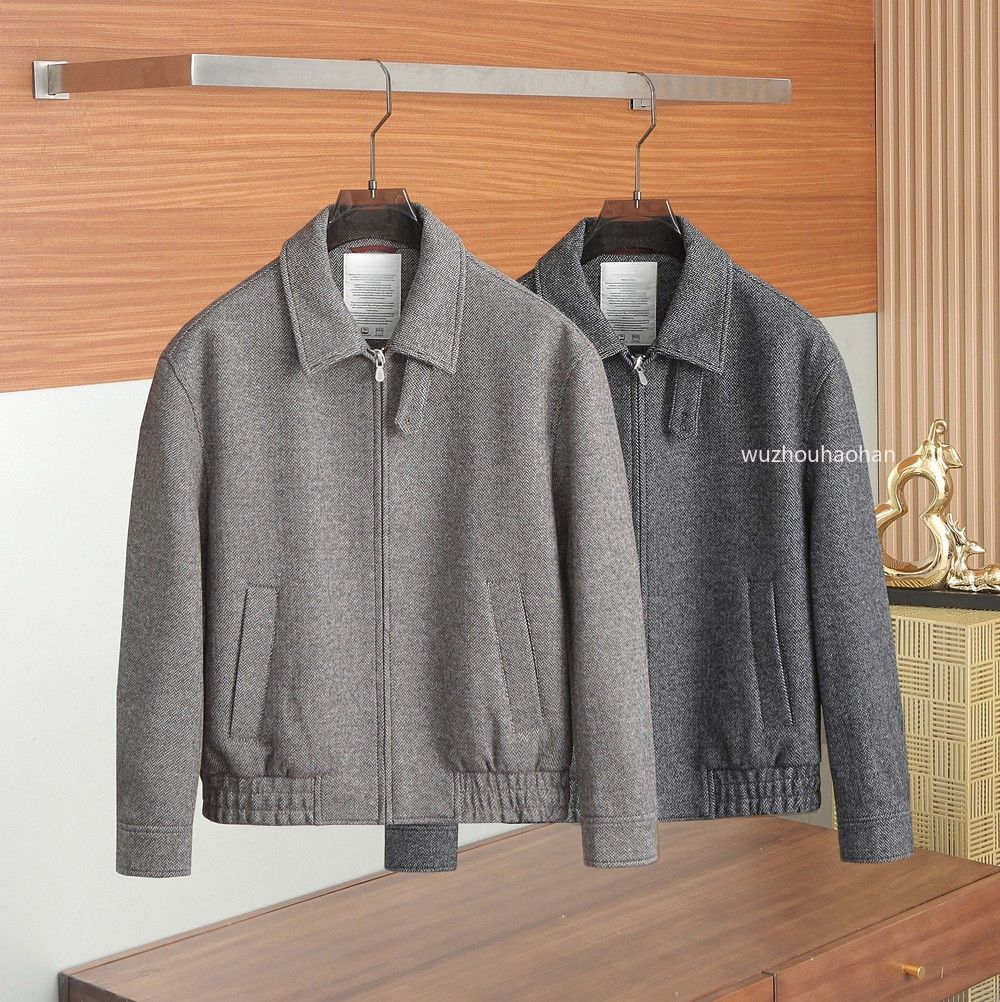 Autumn and Winter Thick Fleece Coats for Men Lapel Business Jacket Windbreaker Coat B1289