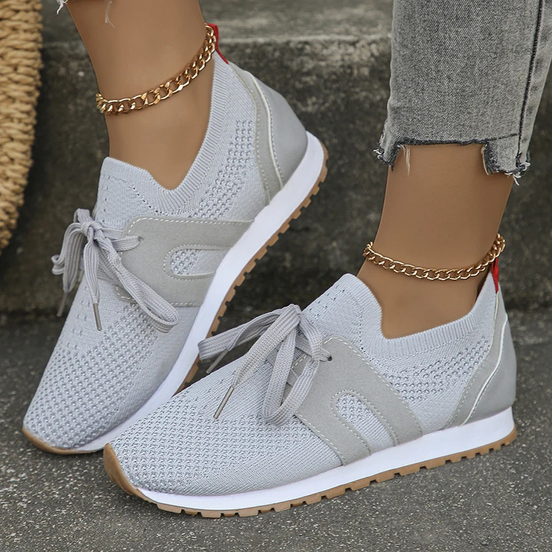 Plus Size 43 Women Outdoor Sports Training Shoes Autumn Breathable Mesh Sport Sneakers Woman Non Slip Walking Shoes Flats 250806