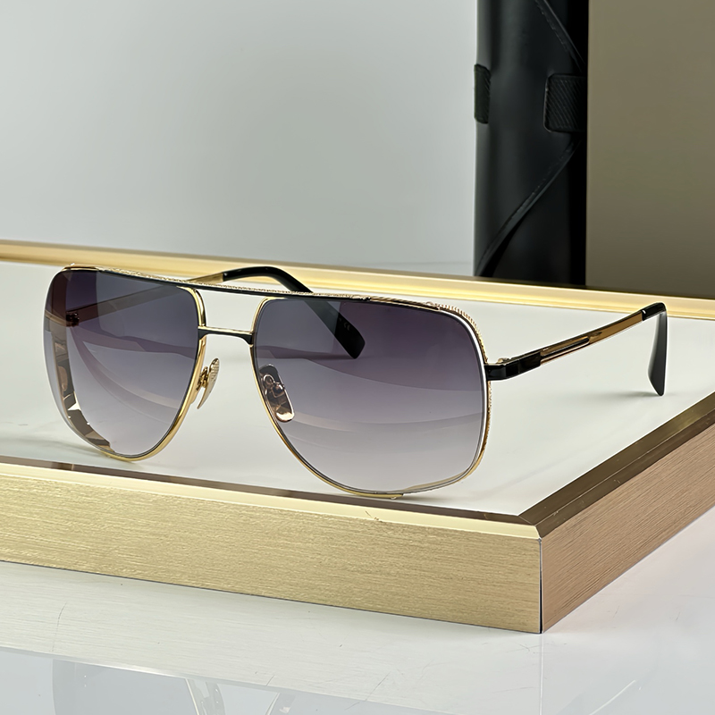 MIDNIGHT SPECIAL DRX 2010 Pilot Lunettes de soleil de créateur pour homme en alliage doré avec verres violets pour femme, parfaites pour le trava