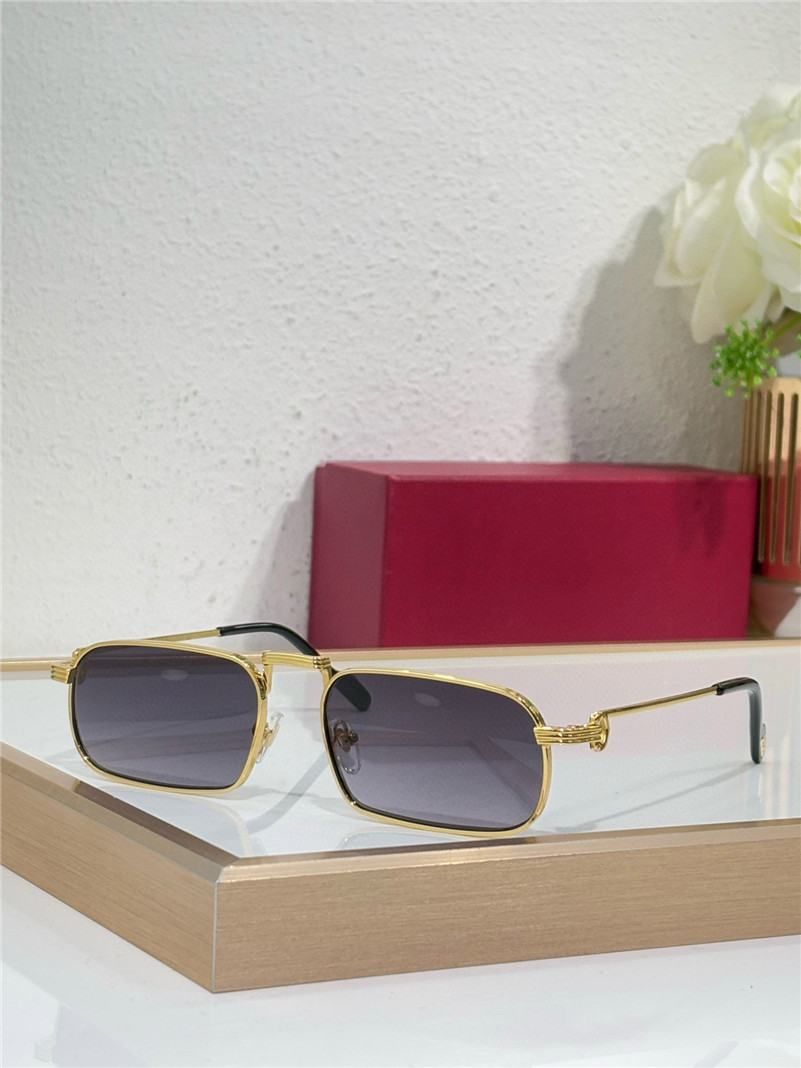 New fashion design rectangle sunglasses 0776S metal frame simple and popular style versatile outdoor UV400 protection glasses