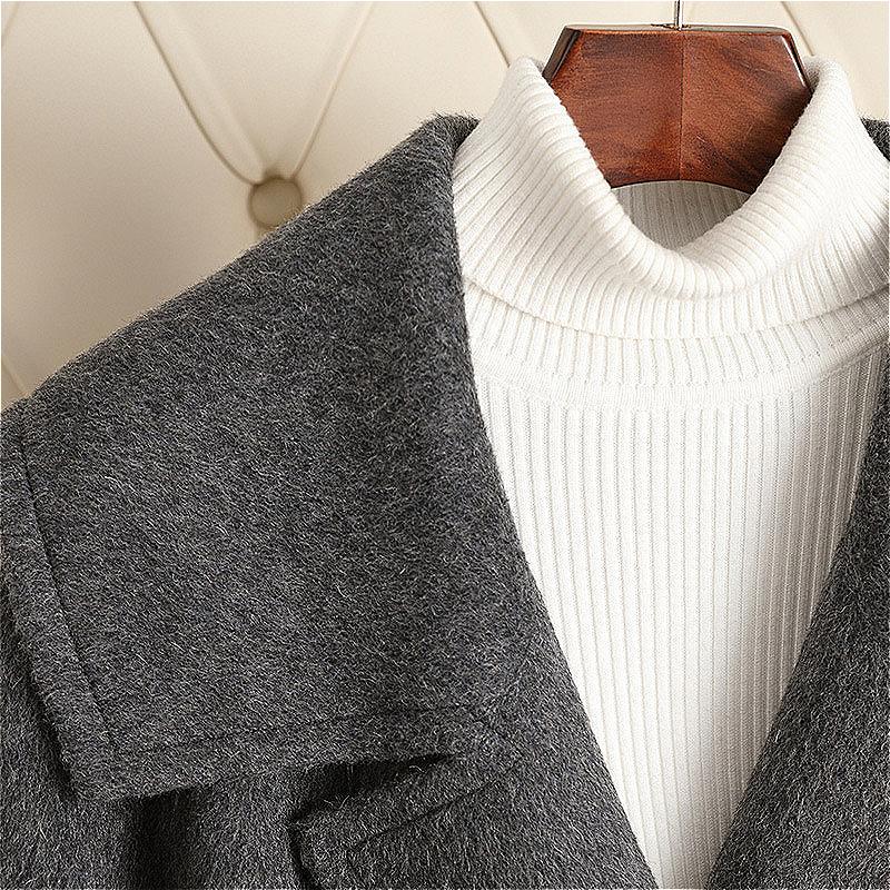 D5215 Nouveau manteau de laine mince à lacets à lacets d'automne et d'hiver