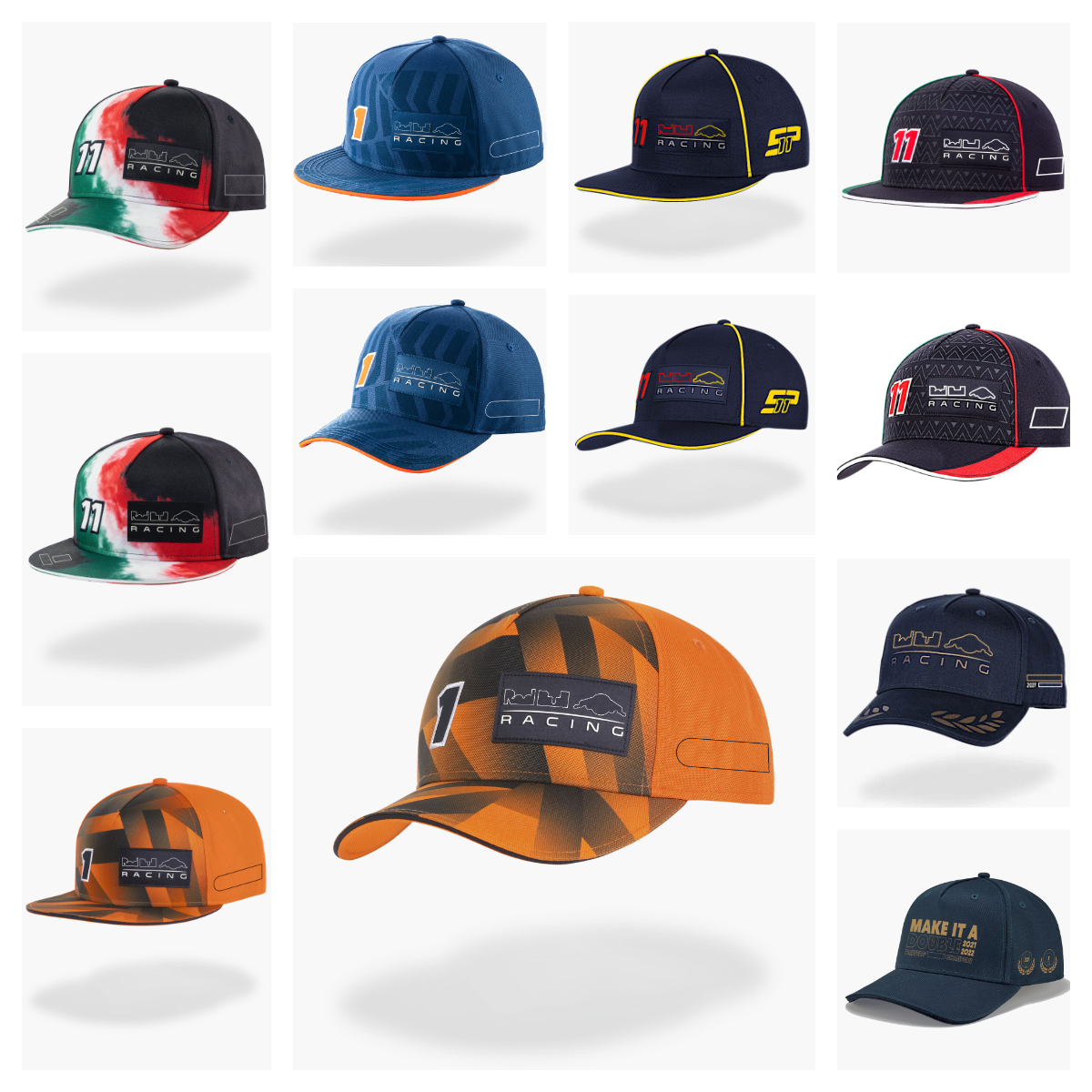 F1 racing hat 2023 new F1 team curved brim hat driver baseball cap men's and women's sports casual hat fashion brand embroidered visor.