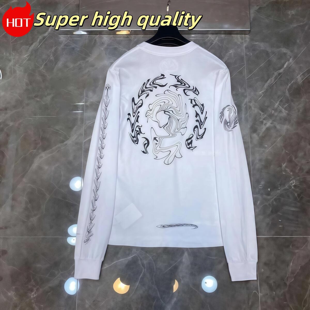 designer hoodie T-shirts: Designer men's women's T-shirts chrome printed T-shirts, spring and summer long-sleeved fashionable Tee 451