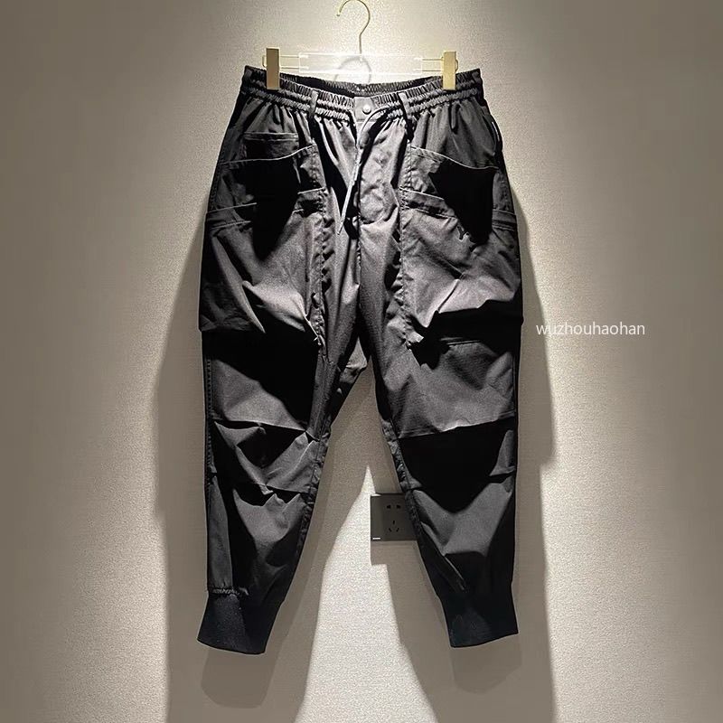Spring and Summer Pocket Overalls Motorcycle Sweatpants y3 Casual Loose Pants for Men Y1289