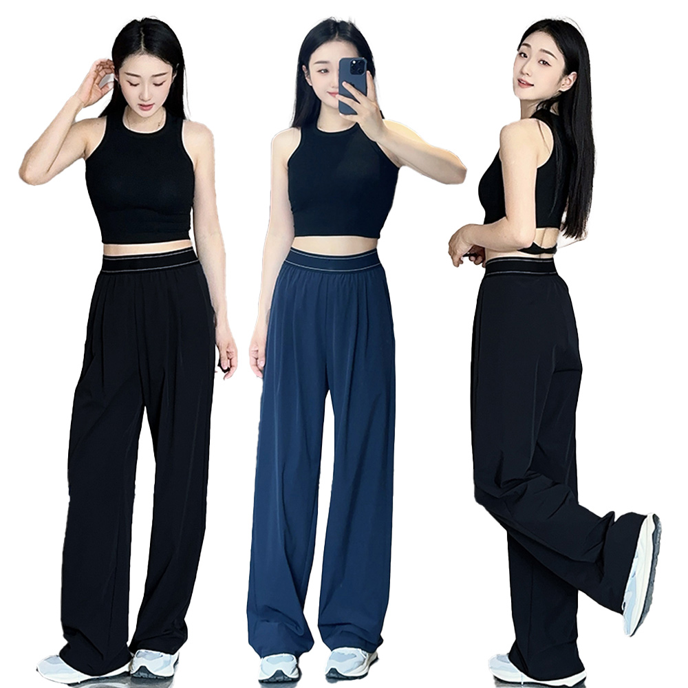 Sports Vest Pant Short Sleeveless Top High Waisted Wide Leg Pants Quick Dry Shorts Multi Color High Stretch Women&#039;s Yoga Fitness Running Out-image-1065860767