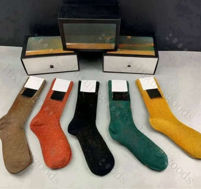 Fashion Clothing Mens Womens Socks Five s g Sports Winter Mesh Letter Printed Brands Cotton Man Femal Sock With Box