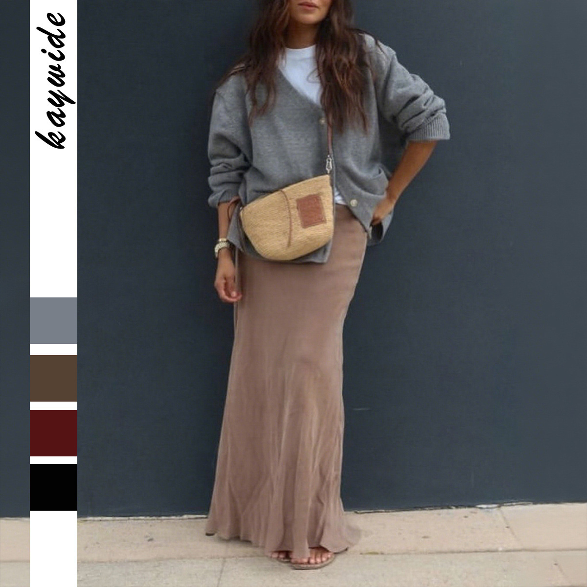 Casual Simple Long Sleeve High-end Coat Sweater Women's Fashion 2025 Autumn Winter