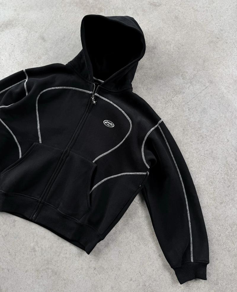 Men's Hoodies 2000s Zipper Hoodie Retro Fashion Print Harajuku Hip-hop Jacket Loose Hooded Sweatshirt Street Clothing For Men And Women