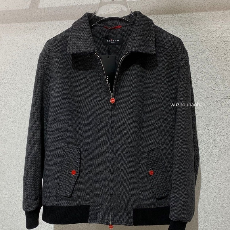 Men Coats Fall Winter kiton Fleece Fabric Knitted Zipper Lapel Business Jacket K1289