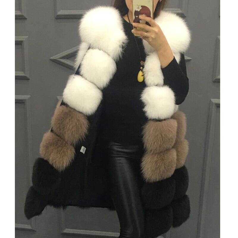 Clothing Manufacturers Wholesale Autumn And Winter New Fashion Women's Long Style Fox Fur Warm Vest