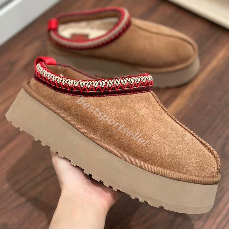 Designer Slippers Boots Tazz Tasman Slippers Snow Winter Sheepskin Boots Platform Fur Slipper Womens Mens Classic Ultra Mini Suede Wool Ankle Bootie
