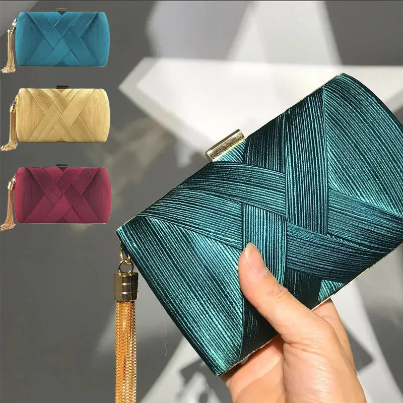 Fashion Women Evening Bags Tassel Ladies Clutch Purse Shoulder Chain Wedding Party Handbags Bags 250801