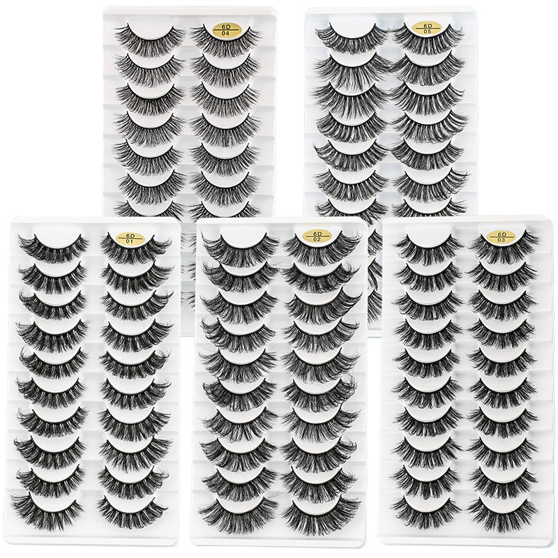 Faux Mink Lashes Natural Fluffy Thick Curly False Eyelashes Soft Light DD Curled Hand Made Reusable Multi-layer 3D Eyelash Extensions for Women-image-1070303695
