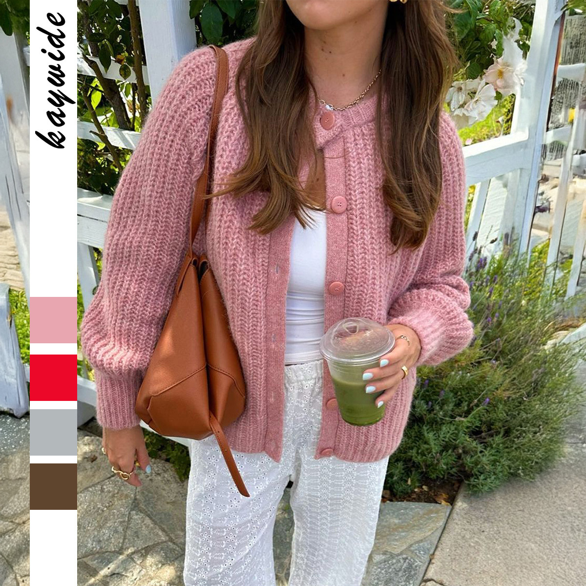 Casual Simple Long Sleeve Button Shirt Sweater Women's Fashion 2025 Autumn Winter