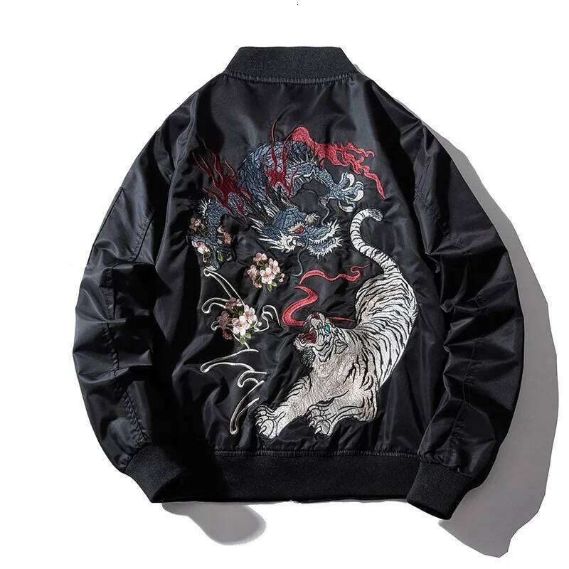 Designer Clothing 2025 Embroidery Mens Bomber Dragon Tiger Autumn Winter Pilot Men Hip Hop Japanese Baseball Youth Jacket Streetwear Male