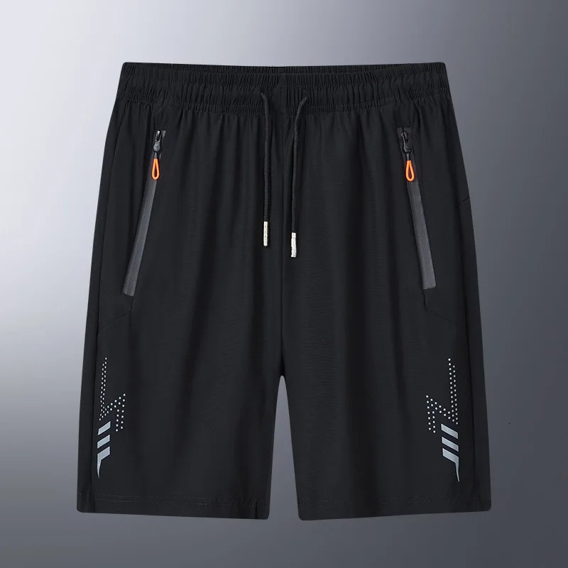 Summer cool ice silk mens large size shorts straight 7point pants thin quickdry sports baggy 5point ba 250807
