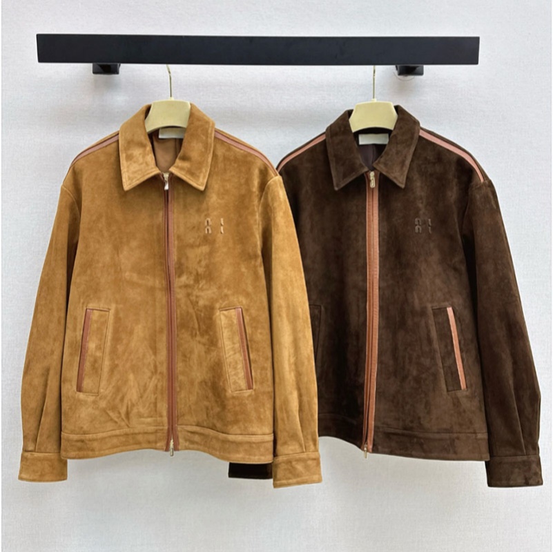 Women Vintage Lapel Neck Jacket Designer Letter Embroidery Loose Coat Autumn Winter Color Block Outwear