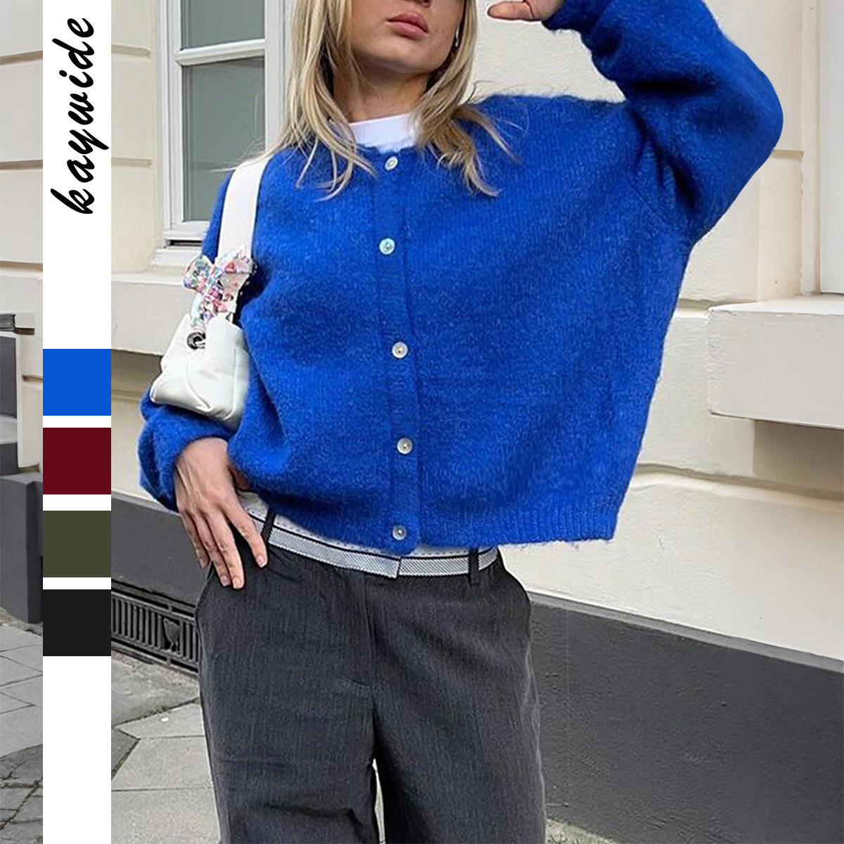 Casual Simple Style Long Sleeve Vest Women's Knitted Clothing 2025 Autumn Winter