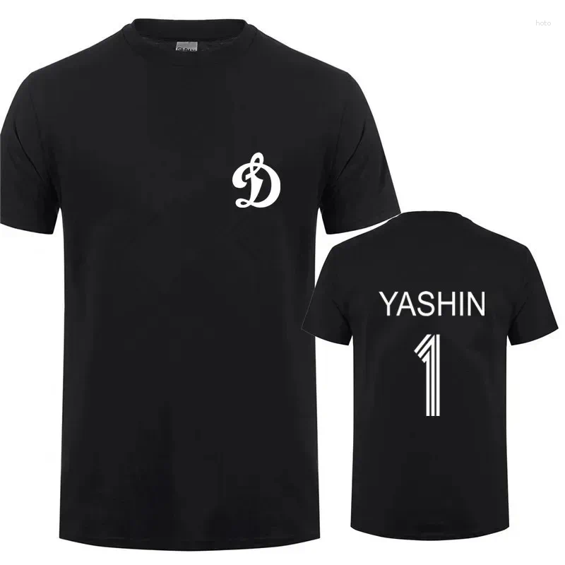 Mens T Shirts Fashion Lev Yashin Tops Men Short Sleeve Cotton Man DYNAMO MOSCOW T-shirt Summer Tee Crew Neck Mens Z260715