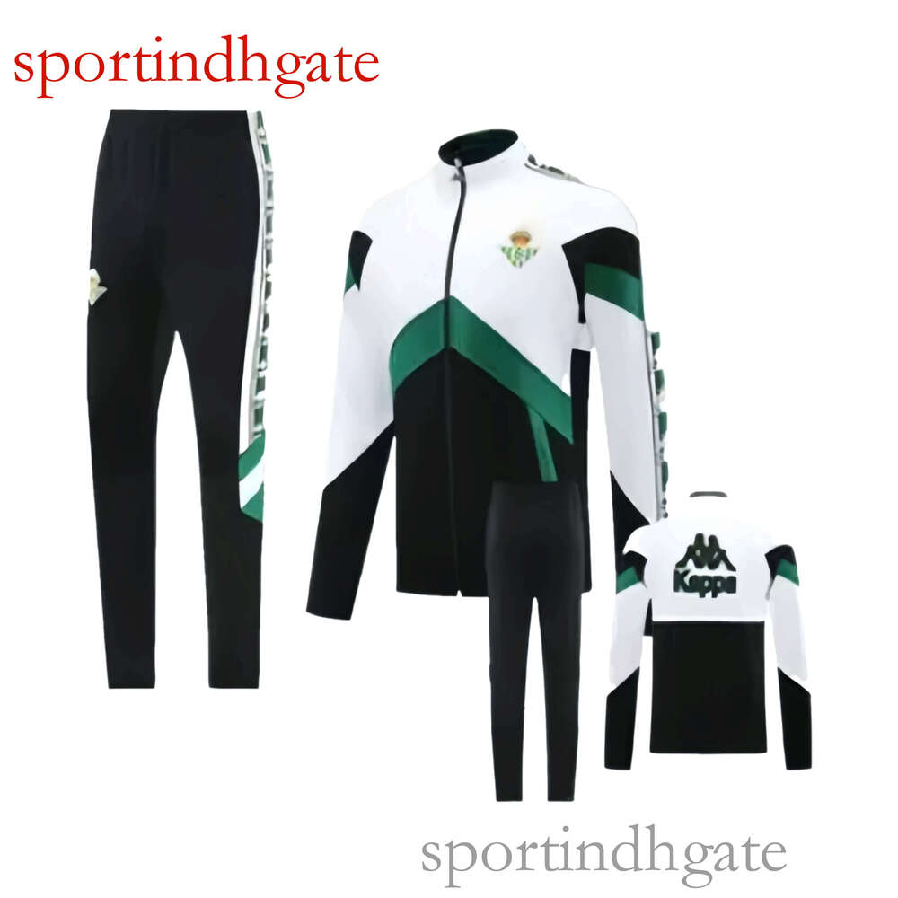 Tracksuit: 24/25 Real Betis Men's & Kids' Soccer Jersey Set 22/23 Football Training Tracksuit Jacket - Chandal Futbol Survetement Foot