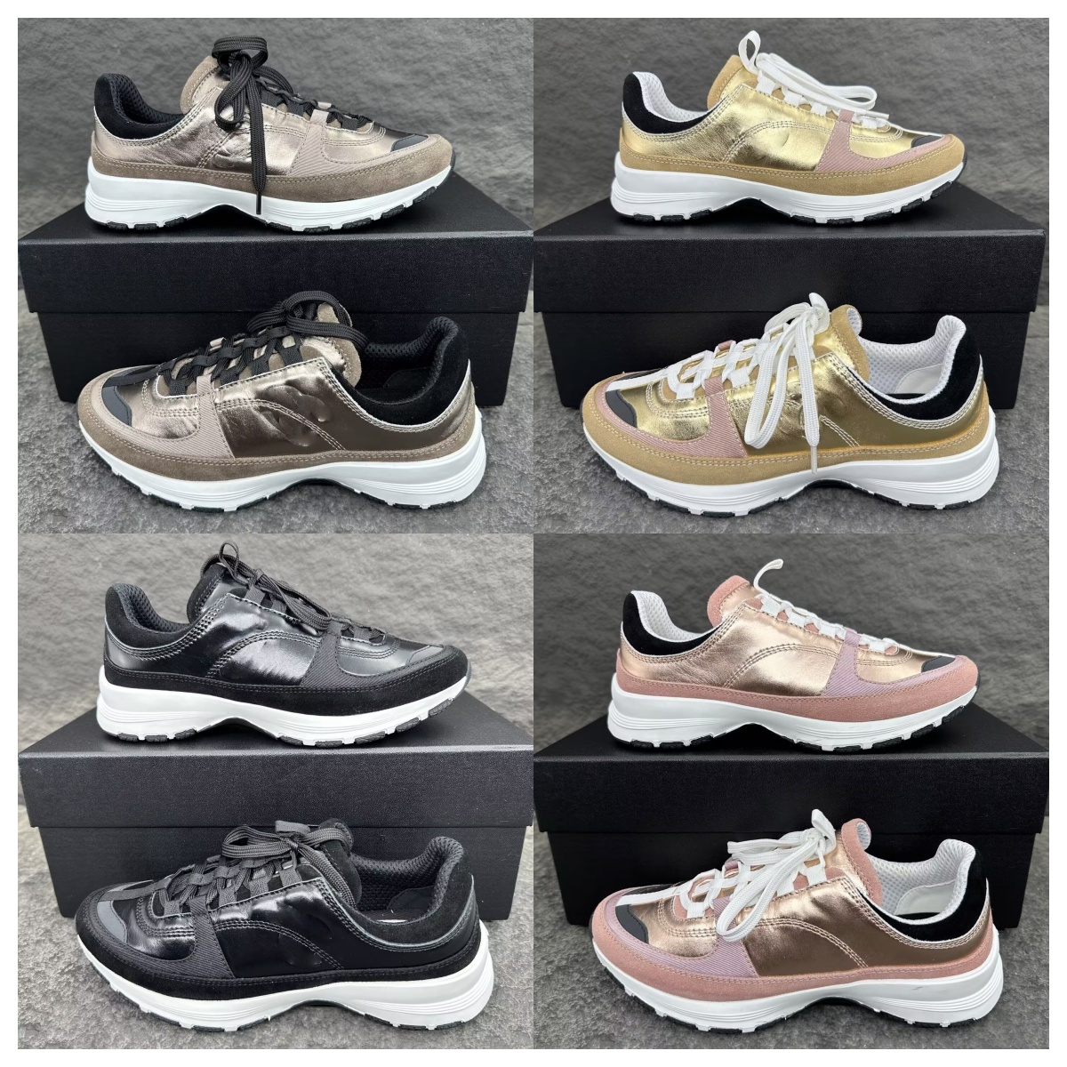designer sneakers women shoes trainers Running Shoes outdoor shoes luxury shoes men shoes women shoes sports gold silver Platform trainer famous-image-984354215