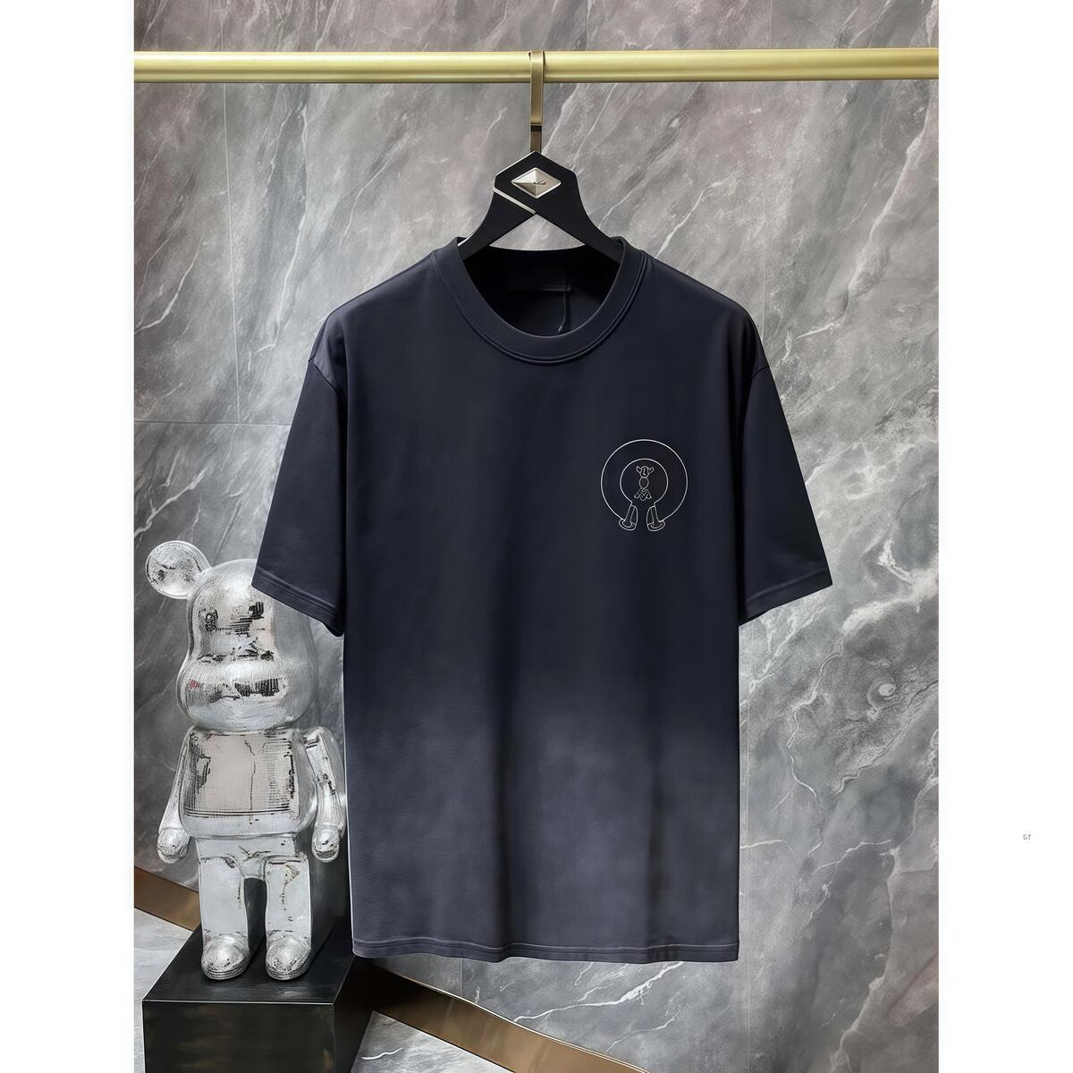 Chrome T Shirts Designer Men Loose Oversize Tee Apparel Tops Man Casual Chest Horseshoe Cross Graphic Fashion Hip Hop Street Round Neck Multi Color