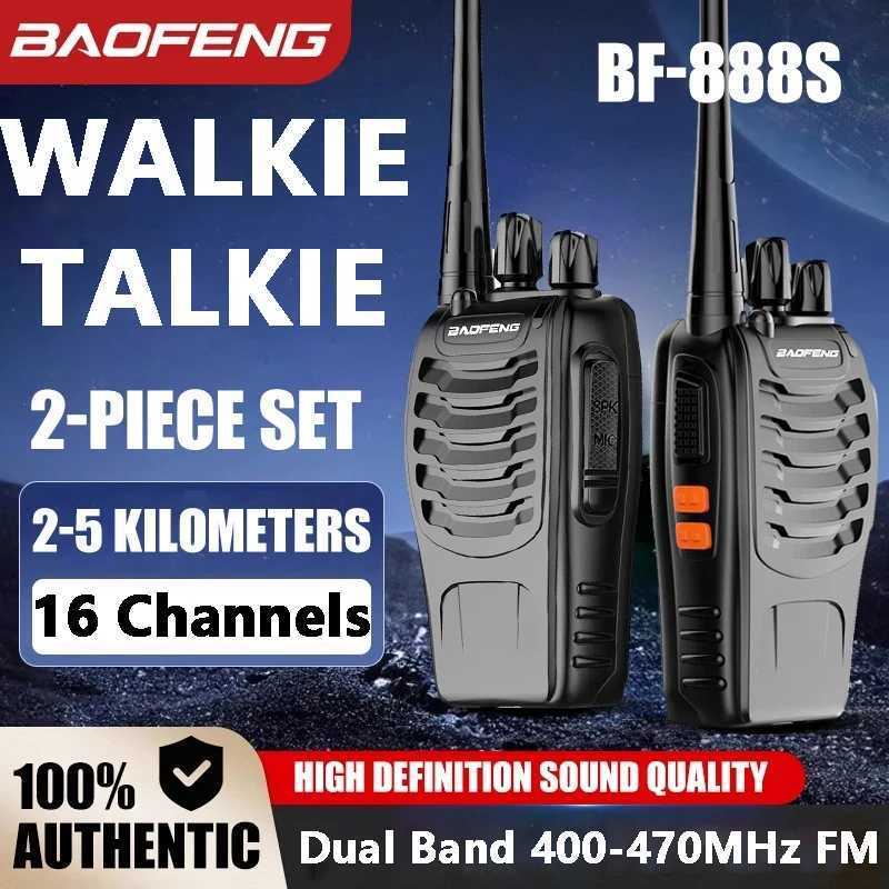 Baofeng BF-888S Walkie Talkie 5W Dual Band Portable Long Range UHF 400-470MHz 16CH Ham Transceiver Two Way Radio for Hunting Y250809-image-1070454398