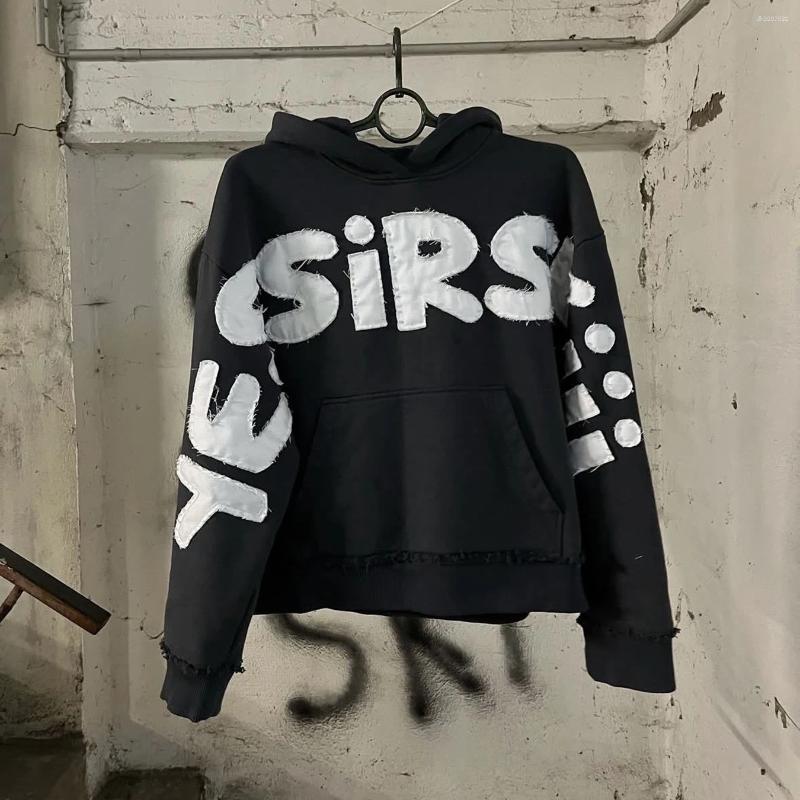 Mens Hoodies 2025 Trendy American Retro Loose Pullover Long-sleeved Tops Casual Hooded Sweatshirts For Men And Women