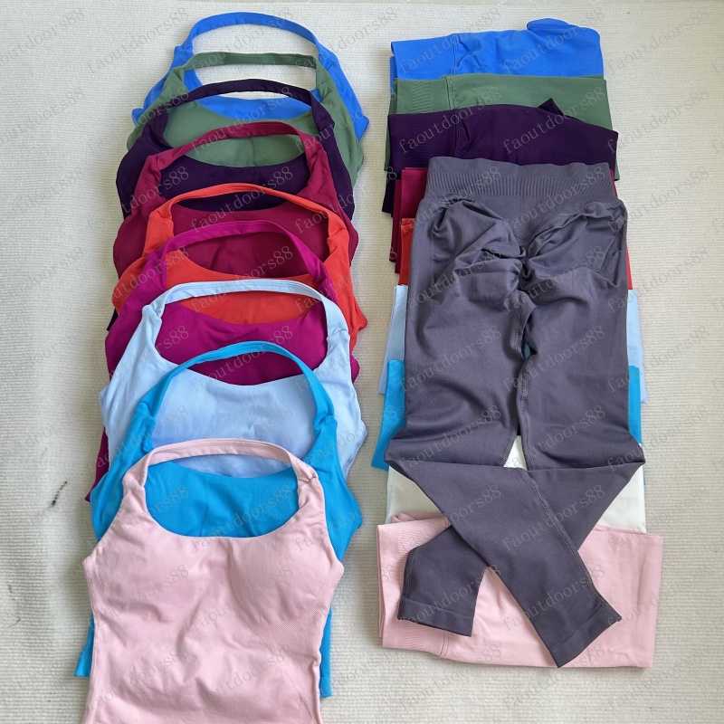 Gym Set Women 2 Piece Strappy Yoga Bra High Waist Workout Scrunch Shorts Sports Suit Fitness Clothes Yoga Set Backless Tops Outfit