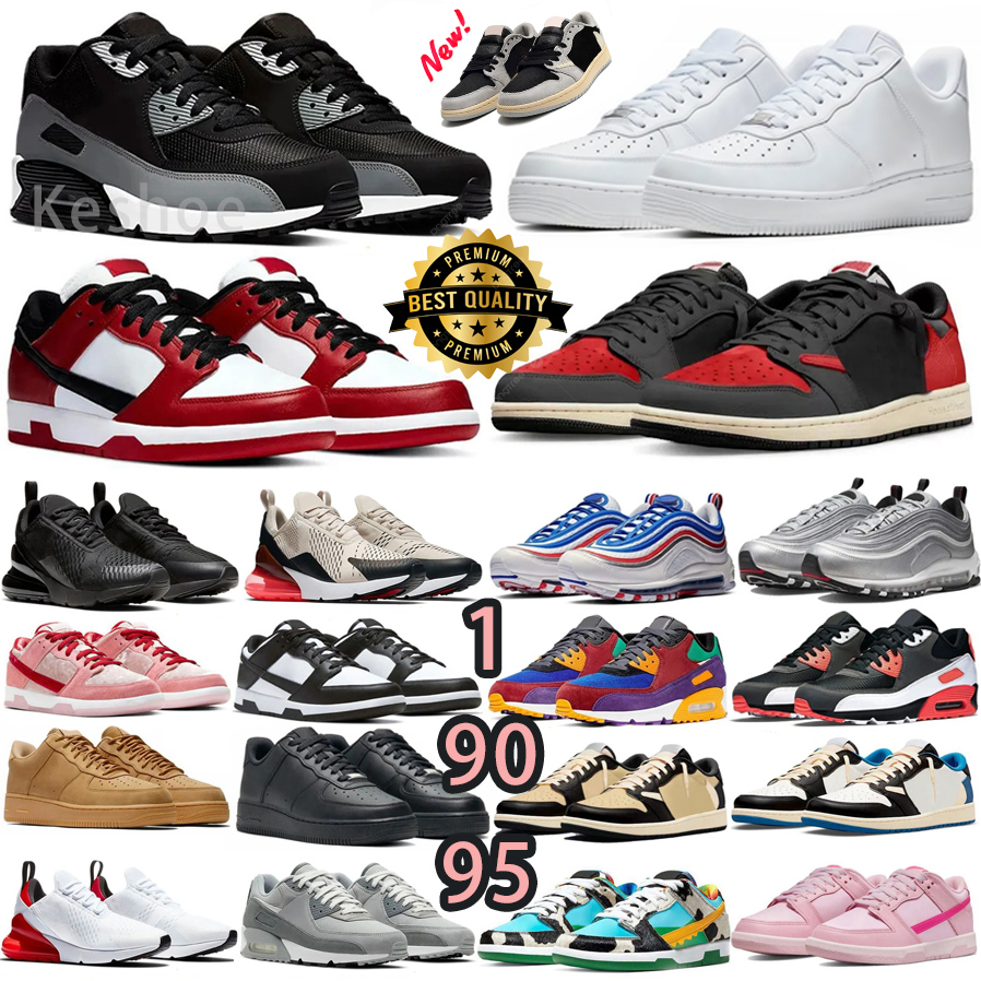 Designer Low 1 basketball shoes Mens Womens OG Triple Black White Shadow University Blue UNC Bred Toe Light Smoky Grey Outdoor sneakers Eur 36-47-image-937784714