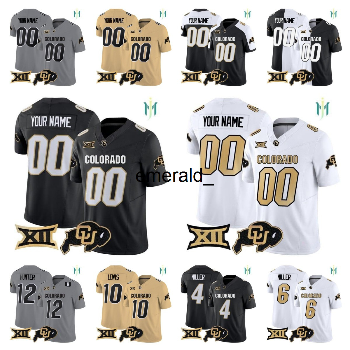 2025 Colorado Buffaloes Mens new custom Football Jersey stitched women youth Kaidon Salter Julian Lewis Omarion Miller Drelon Miller Travis Hunter a