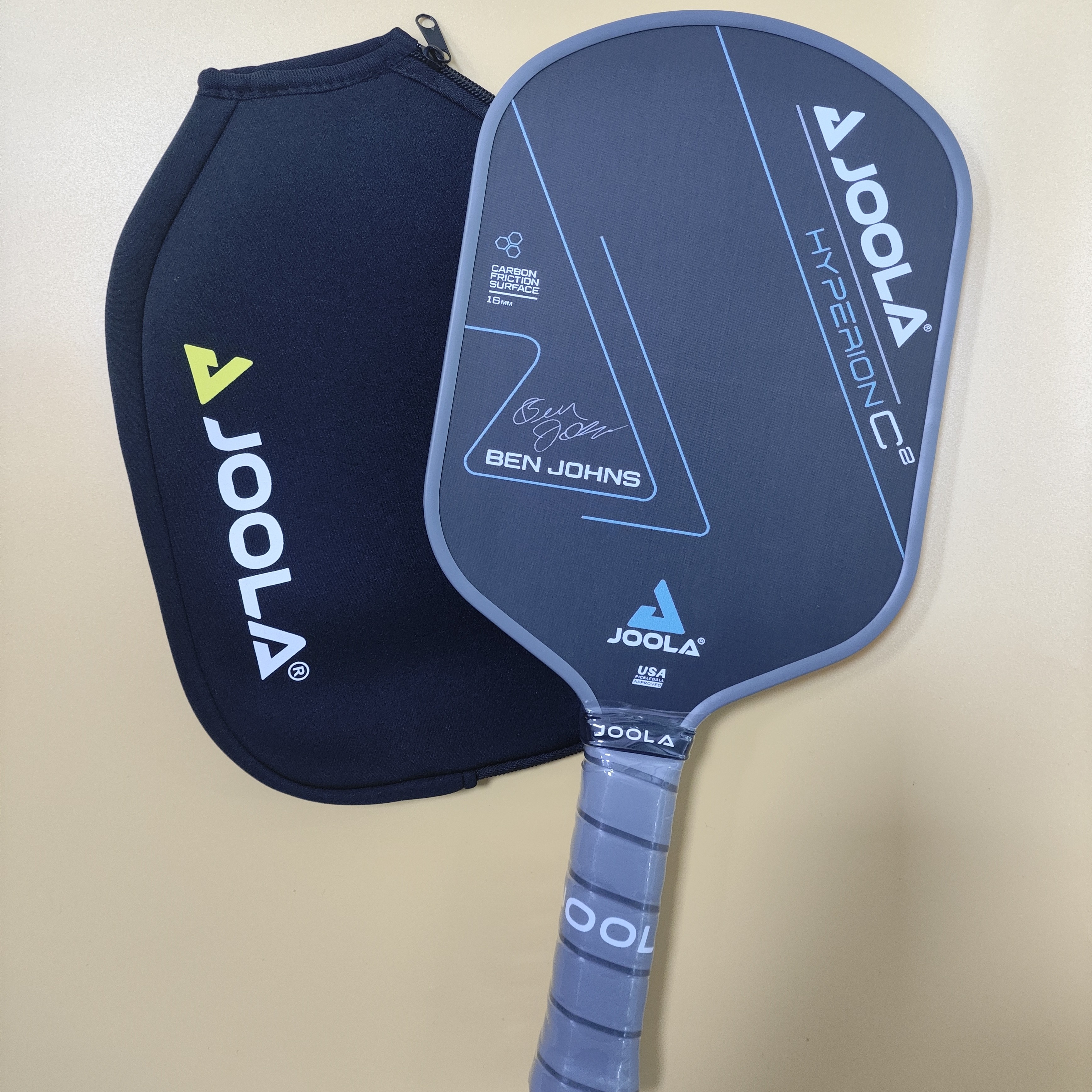 JOOLA Ben Johns Hyperion C2 Pickleball Paddle T700 Carbon Fiber Pickleball Paddle Thermoformed Unibody 16mm Polymer Core-image-1090791101