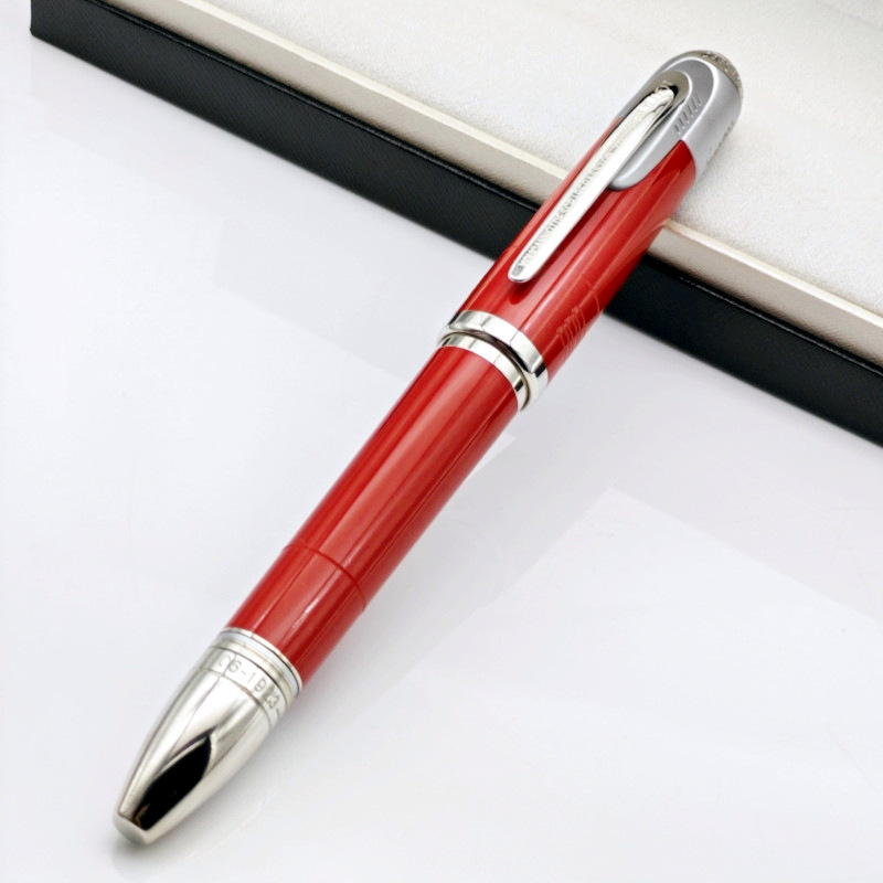 wholesale Famous Character Enzo Fer-i A Quality Red Resin And Hollow-Carved Ballpoint pens With Series Number Top Office Writing Stationery Fountain