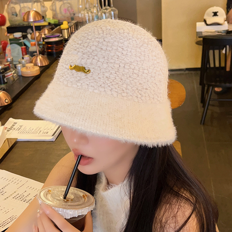 designer bucket women Winter Fur Hat for Women Fashion Thick Warm Ladies Fisherman Hats Caps Ear Warmer Letter fisherman hat