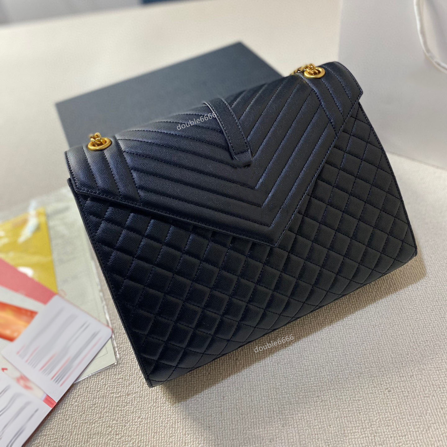 Luxury Women&#039;s Cowhide Shoulder Bag Chain Envelope Bag New High Quality Bags Classic Women&#039;s Handbags Leather Pouches Shoulder Bags Wom-image-935785424