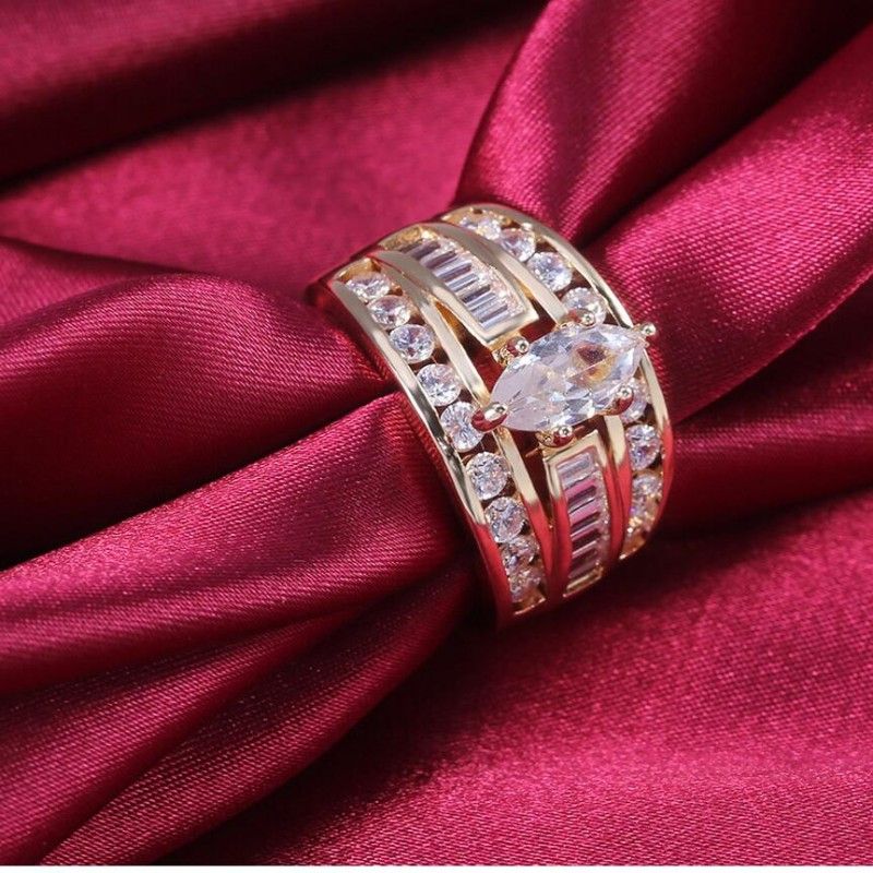 Anneau d'anneau d'anneau de mariage Bijoux bijoux de haute qualité concepteur juif de haute qualité pour femmes Ring diamant 18k Gold plaqué la S