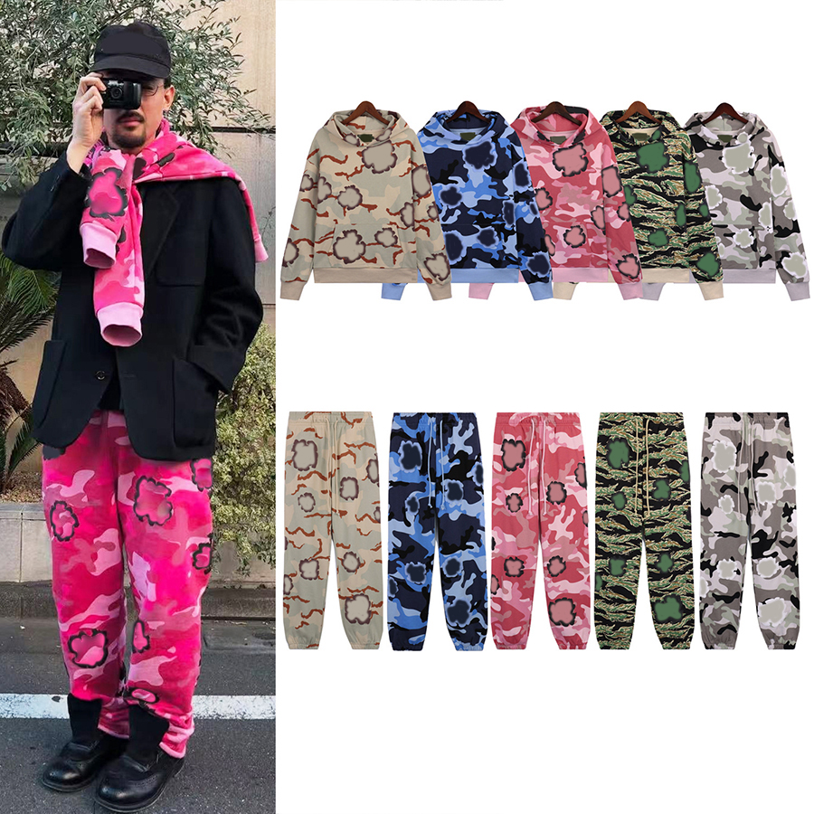 Designer Hoodie Streetwear Men's Clothing Brand Autumn/Winter Full Print Camouflage Classic Foam Print Hoodie Men's and Women's Pa