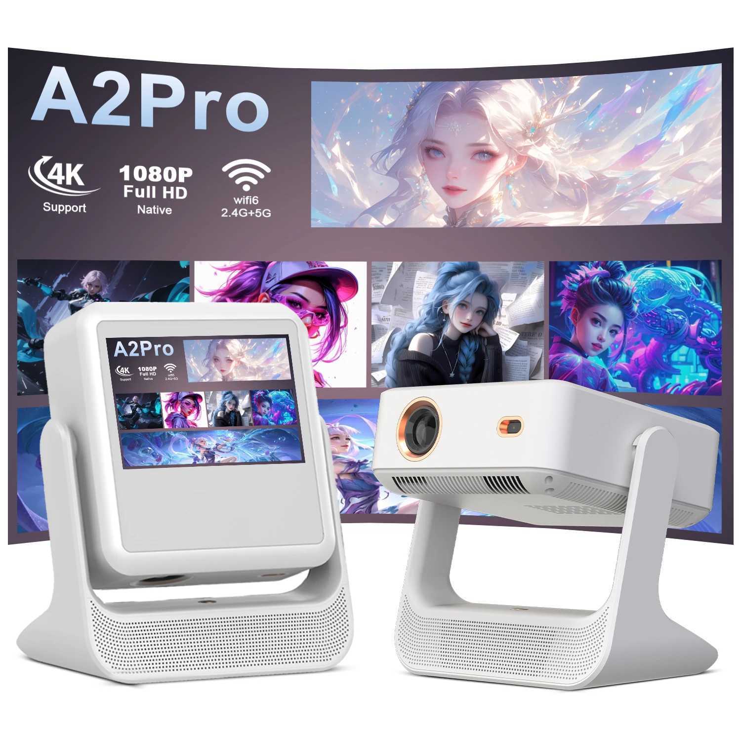 projector 4k A2pro Android Projector - 4K/1080P Dual Screen Touch Control Home Cinema Gaming Singing R250811-image-1070680982