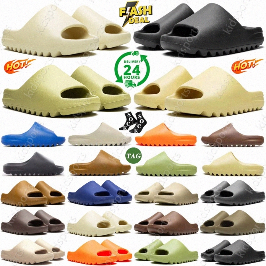 slide designer slides slippers womens mens sliders beach slipper Onyx Azure Bone Desert Sand Pure Ochre Resin Core Enflame Orange Earth Brown men-image-959230016