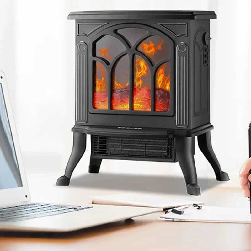 Household Indoor Smokeless Electric Fireplace Heating 3D Flame Mountain Multifunctional Energy Saving Fan Heater Z251126-image-1070713091