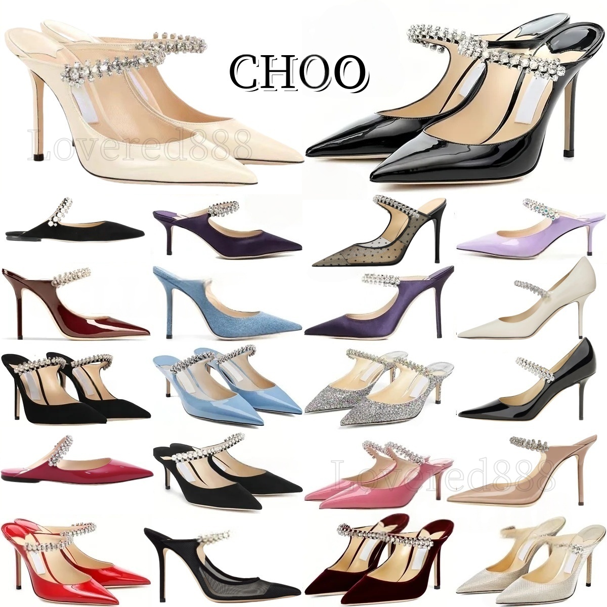 Luxury Desinger Shoes High Heels Women Sandals BING 65 FLAT Rhinestone Slipper Summer Brand 6.5CM 2.6 INCH Stiletto Pumps Slippers Casual Slides-image-955501412