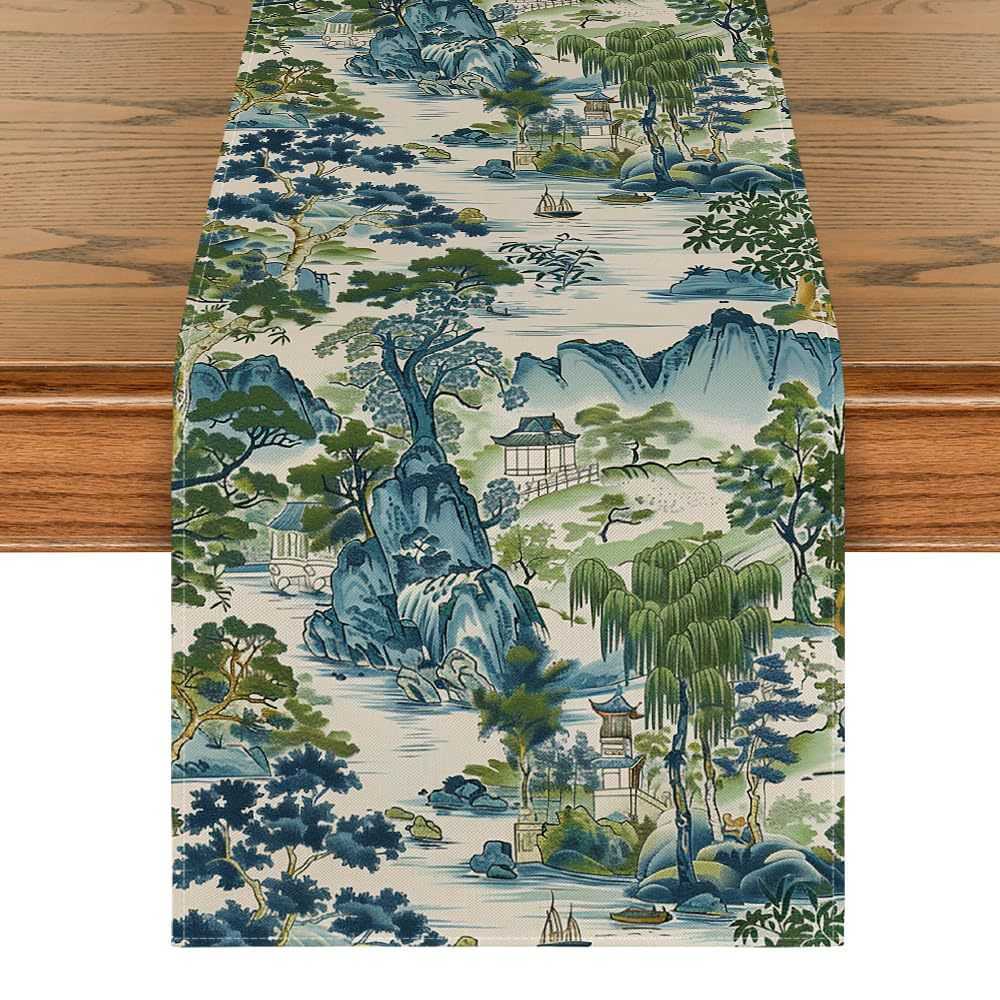 Nateau d'automne à thème rétro de style chinois pour la cuisine à domicile, fête de restauration, décoration de table basse de ferme S25617